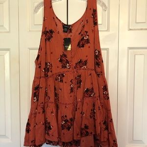 Floral Challis Lace Tank